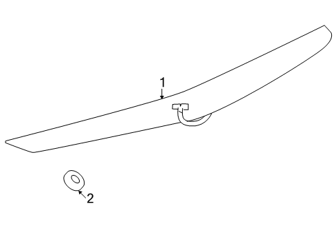 2010 Cadillac CTS High Mount Lamps Lamp Asm-High Mount Stop Diagram for 22739780