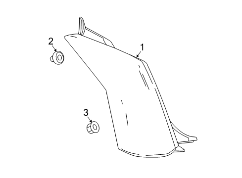 2018 Cadillac ATS Tail Lamps Tail Lamp Diagram for 23399697