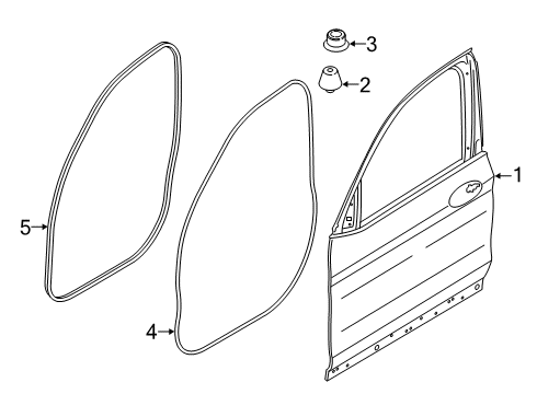 2019 BMW X4 Front Door Door Weatherstrip Diagram for 51769466109