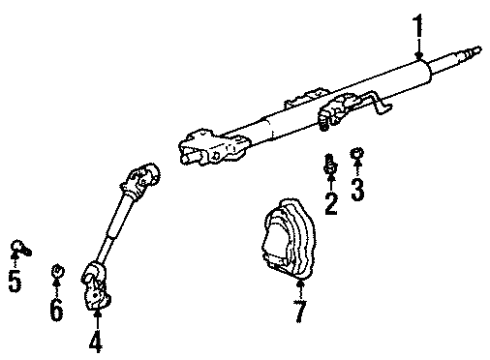 1997 Hyundai Elantra Steering Column & Wheel, Steering Gear & Linkage Column & Shaft Assembly-Steering Diagram for 56300-29510