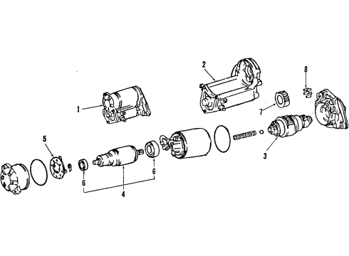 1995 Toyota Celica Starter Starter Diagram for 28100-16240-84