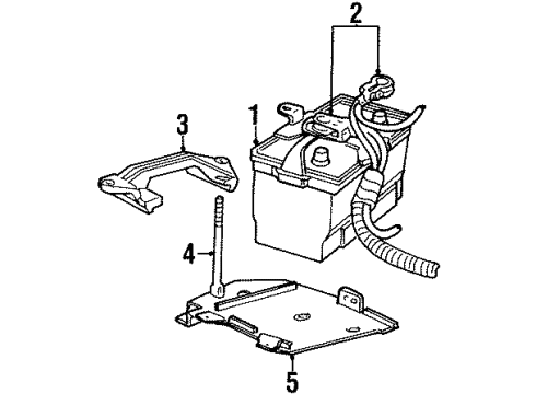 1997 Lincoln Town Car Battery Positive Cable Diagram for F5VY-14300-A