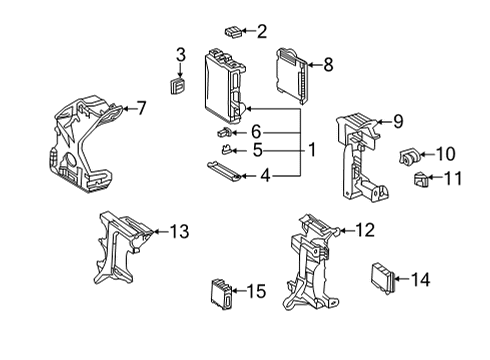 2020 Toyota Highlander Fuse & Relay Control Box Diagram for 82877-06030