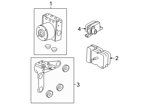 2008 Ford Focus Anti-Lock Brakes Bracket Diagram for 4S4Z-2B389-AA