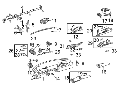 2005 Lexus SC430 Instrument Panel Lens,Glove Box Lamp Diagram for 81261-50010