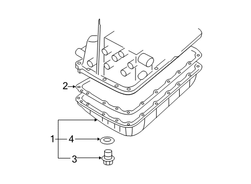 2011 Nissan Rogue Transaxle Parts Pan Assy-Oil Diagram for 31390-1XF01