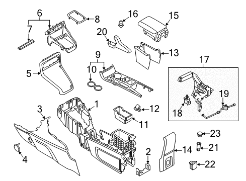 2021 Ford EcoSport Parking Brake Armrest Bumper Diagram for -W716072-S300