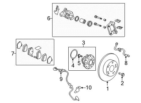 2010 Honda Accord Crosstour Anti-Lock Brakes Modulator Assembly, Vsa (Rewritable) Diagram for 57110-TP6-A01