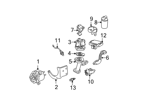 1998 Chevrolet Camaro Senders Pump Asm-Secondary Air Injection Diagram for 12559193