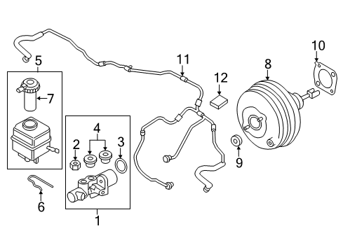 2011 BMW 740i Dash Panel Components Vacuum Pipe Diagram for 11667564959