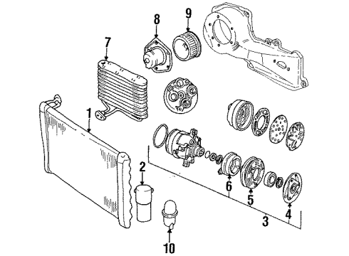 1989 Chevrolet Corsica Radiator Support Components Sensor Asm-Ambient Air Outside Temperature Diagram for 14078916