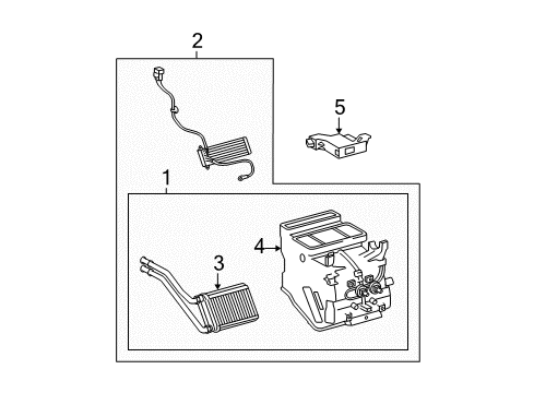 2010 Toyota Yaris Heater Core & Control Valve Heater Assembly Diagram for 87050-52113