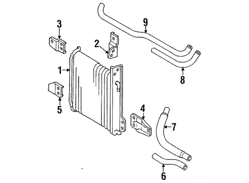 1991 Toyota Land Cruiser Trans Oil Cooler Hose, Oil Cooler Outlet Diagram for 32942-35011