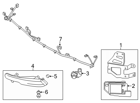 2021 Kia Telluride Parking Aid Bracket, RH Diagram for 99155S9000