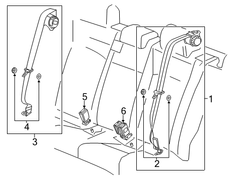 2016 Chevrolet Sonic Seat Belt Latch Diagram for 19300532