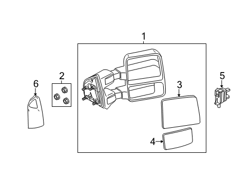 2016 Ford F-350 Super Duty Automatic Temperature Controls Mirror Diagram for DC3Z-17682-AA