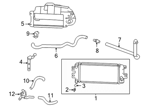 2022 Acura TLX Radiator & Components HOSE Diagram for 19588-6S9-A00