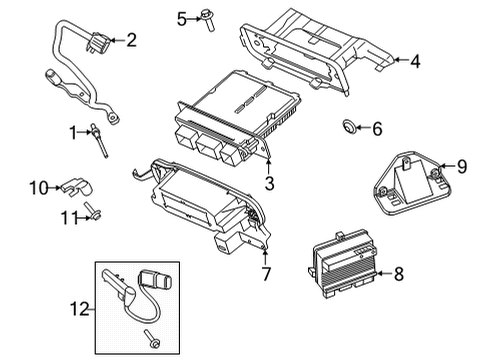 2021 Ford F-150 Powertrain Control Glow Plug Diagram for 9X2Z-12A342-A