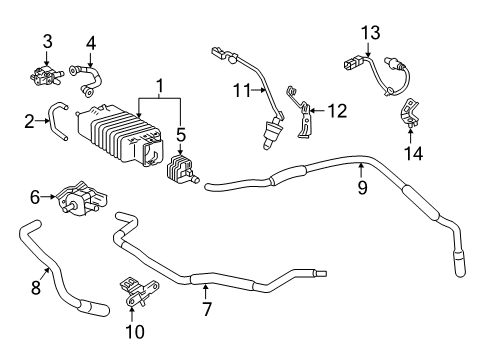 2022 Toyota Camry Powertrain Control Vent Hose Diagram for 77404-06200