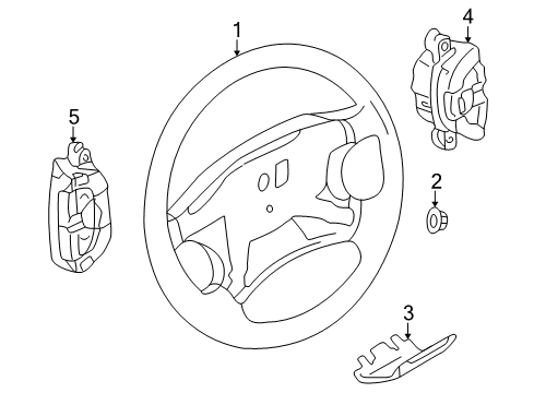 2004 Infiniti M45 Cruise Control System Switch Assembly - Radio Diagram for 25552-AU000