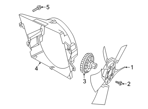 2022 Ram 3500 Cooling Fan Screw-HEXAGON Head Diagram for 6510800AA