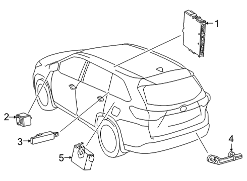 2021 Toyota Highlander Parking Aid Receiver Diagram for 897B0-0E071