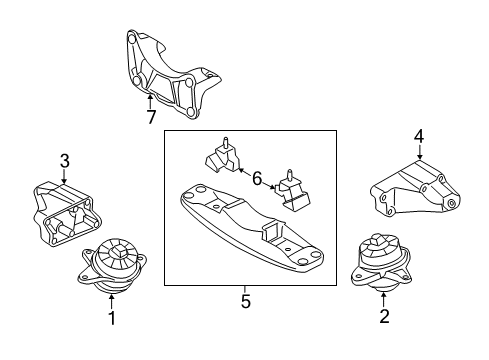 2014 Hyundai Equus Engine & Trans Mounting Transaxle Mounting Bracket Assembly Diagram for 21830-3M450