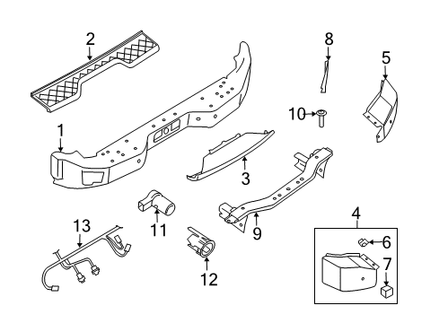 2005 Nissan Armada Parking Aid Sensor-Sonar Diagram for 25994-ZC10C