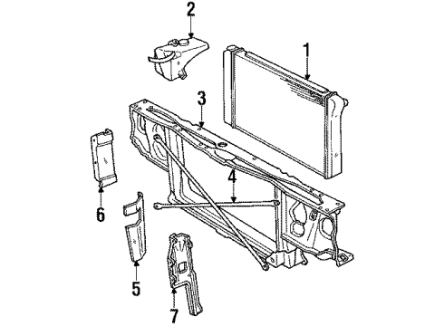 1989 Pontiac Safari Radiator & Components Reservoir Asm-Coolant Recovery Diagram for 14085684