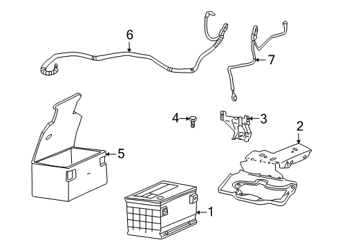 2003 Saturn LW200 Battery Positive Cable Diagram for 21019684