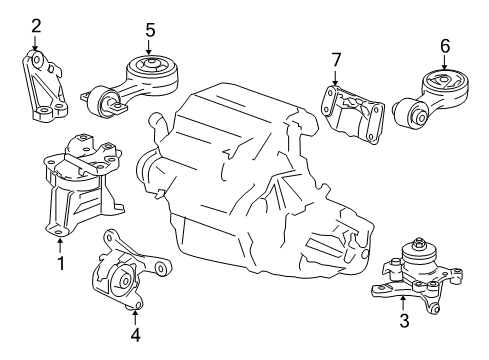 2006 Honda Civic Engine & Trans Mounting Bracket, Torque Rod (Lower) Diagram for 50690-SVB-A00