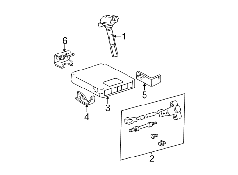 2003 Toyota Sequoia Powertrain Control ECM Diagram for 89661-0C490-84