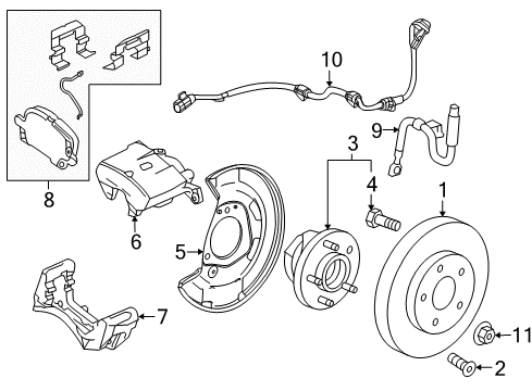 2018 Chevrolet Cruze Anti-Lock Brakes Rear Speed Sensor Diagram for 42686718