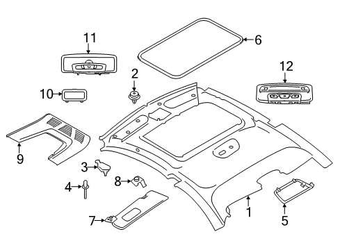 2020 BMW 230i xDrive Interior Trim - Roof Interior Light, Rear Diagram for 63319219498