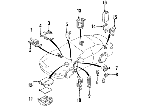 1993 Ford Probe Powertrain Control Alarm Diagram for F32Z10D840DA