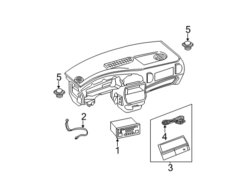 2005 Dodge Grand Caravan Sound System Strap-Ground Diagram for 4685816AA