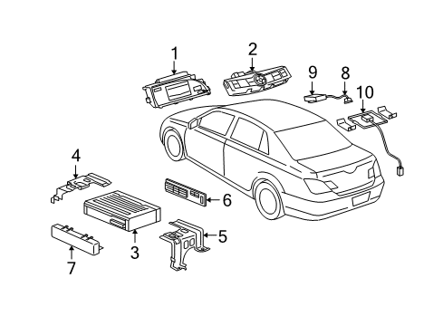 2005 Toyota Avalon Navigation System Cover Diagram for 86804-41010