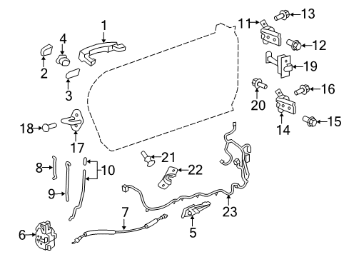 2014 Chevrolet Camaro Door & Components Lock Switch Diagram for 84546250