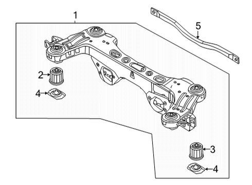 2022 Kia Carnival Suspension Mounting - Rear BUSHING-X/MBR RR Diagram for 55483R0000