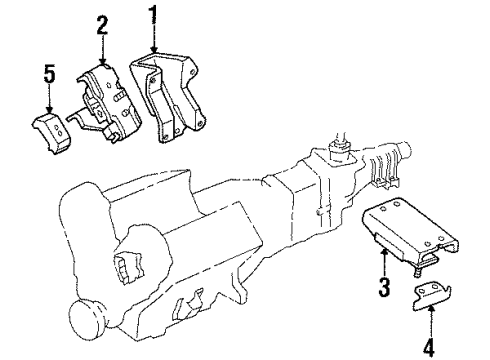 1999 Acura SLX Engine & Trans Mounting Cushion, Rear Rubber Engine Diagram for 8-97183-490-1
