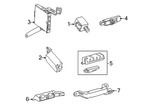 2016 Toyota Corolla Keyless Entry Components Computer Diagram for 89990-02231