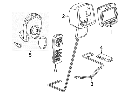 2017 Chevrolet Traverse Entertainment System Components Module Diagram for 23109053