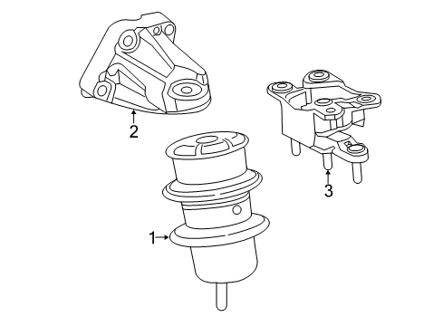 2018 Lexus LS500h Engine & Trans Mounting Bracket, Engine Mount Diagram for 12315-31220