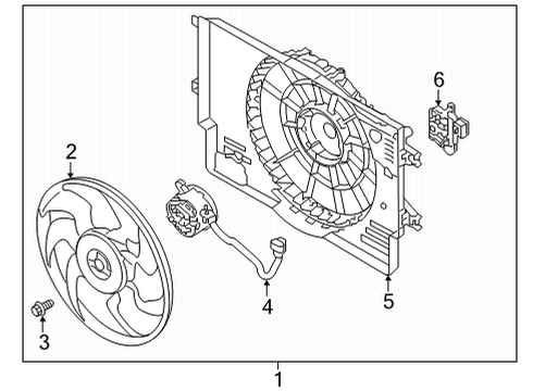 2022 Hyundai Ioniq 5 Cooling Fan BLOWER ASSY Diagram for 25380-GI100