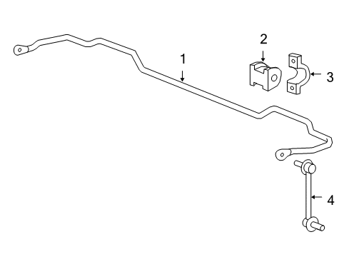 2010 Acura RDX Stabilizer Bar & Components - Rear Spring, Rear Stabilizer Diagram for 52300-SZP-A01