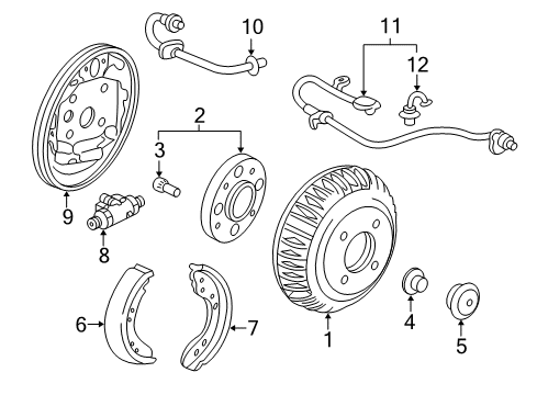 2004 Honda Insight Brake Components Pad Set, Front Diagram for 45022-S3Y-A11