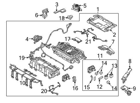 2022 Kia Niro Battery Battery Wiring Assembly Diagram for 91855G5010