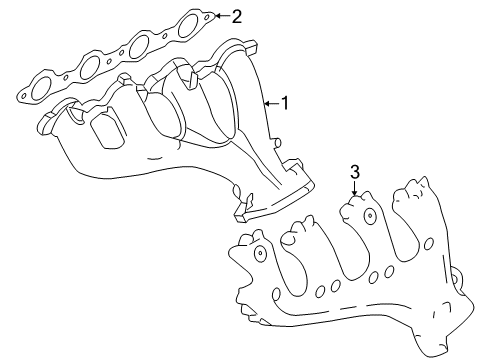 2008 GMC Envoy Exhaust Manifold Manifold Diagram for 12637060