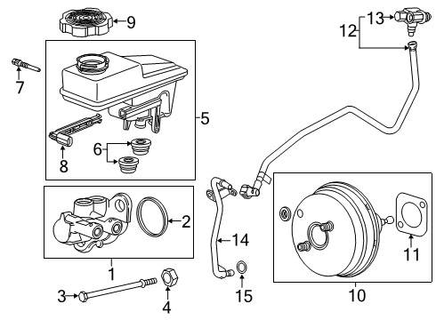 2022 Cadillac XT6 Dash Panel Components Booster Check Valve Diagram for 84265637