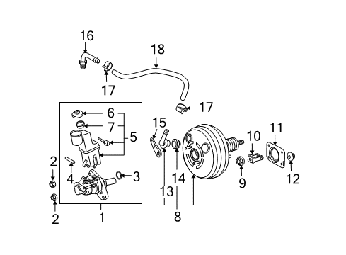 2006 Toyota Highlander Hydraulic System Connector Pipe Diagram for 90404-51046